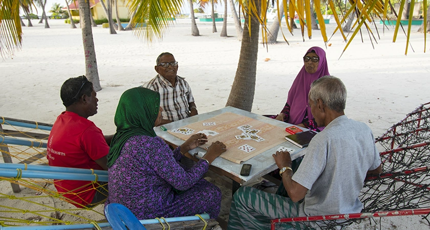 People playing cards