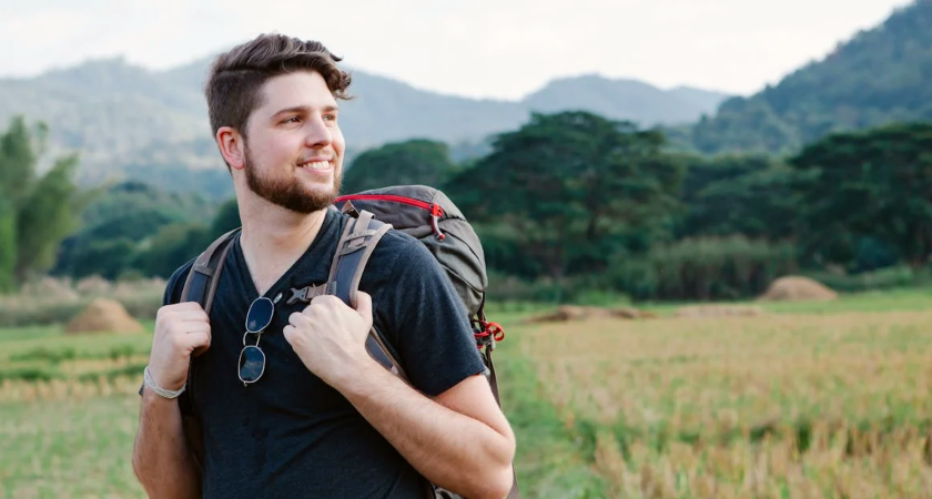 hiker in the mountains