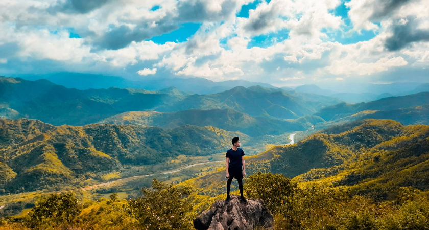 hiker in the mountains