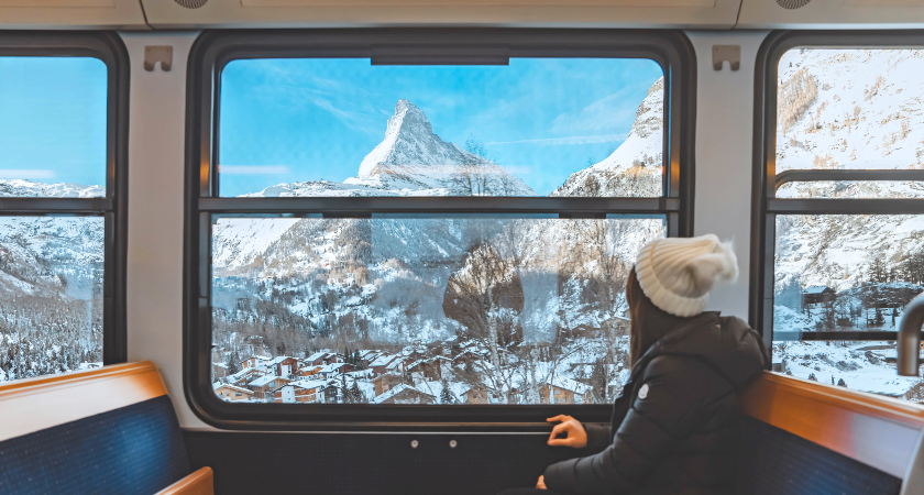 woman in the train